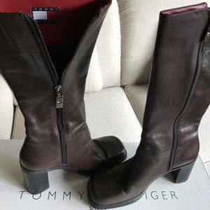 Tommy Hilfiger Vintage Brown Leather Boots
